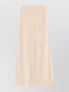 Forte Forte High-waisted Wide Leg Velvet Trousers In Neutral