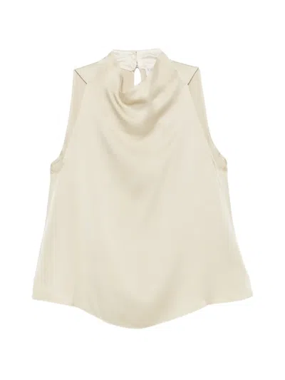 Forte Forte High-neck Sleeveless Top In Neutral