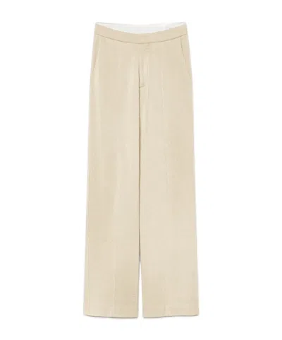 Forte Forte Highrise Trousers In Wool In Neutral
