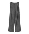 Forte Forte Highrise Trousers In Wool With Chevron Patterning In Animal Print