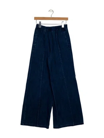 Pre-owned Forte Forte High-rise Wide Leg Jeans In Blue