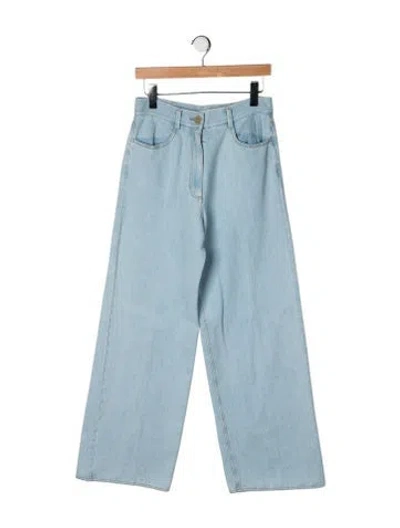 Pre-owned Forte Forte High-rise Wide Leg Jeans In Blue