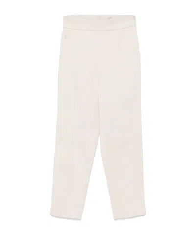 Forte Forte High-waisted Casual Pants In White