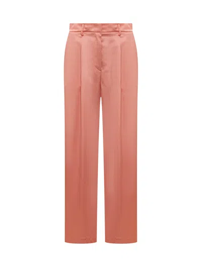 Forte Forte High-waisted Trousers In Peach Pink