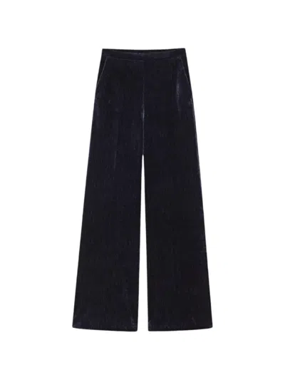 Forte Forte High-waisted Wide-leg Trousers In Blue