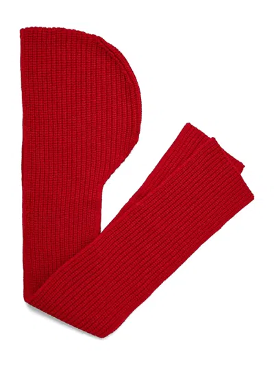Forte Forte Hooded Scarf In Red