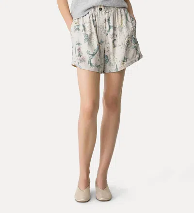 Forte Forte Hopsack Bermuda Shorts "peonia My Love" In Glicine In White