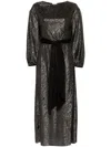 Forte Forte Houndstooth-pattern Maxi Dress In Black