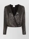 Forte Forte Lurex-detail Houndstooth Wrap Top