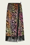 Forte Forte Animal-print Fringed Midi Skirt