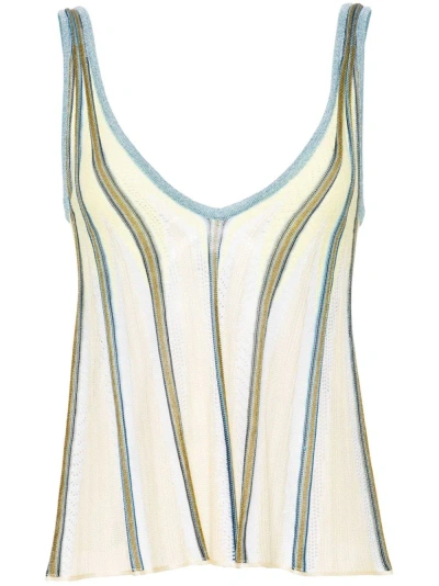 Forte Forte Inlay Knit Top In Yellow