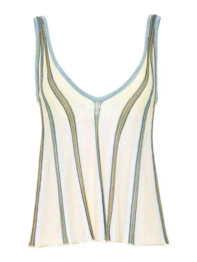 Forte Forte V-neck Knitted Top In Yellow