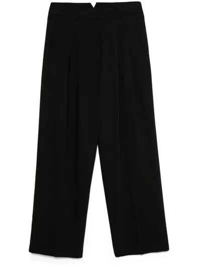 Forte Forte Inverted-pleat Trousers In 黑色
