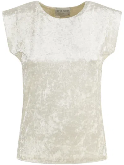 Forte Forte Iridescent Stretch Velvet Sleeveless Top In Multi