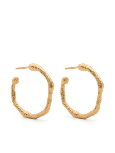 Forte Forte Irregular-design Hoop Earrings In Yellow