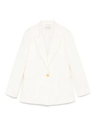 FORTE FORTE IVORY BLAZER WITH POCKETS
