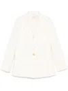Forte Forte Cotton Single-breasted Blazer In Beige