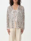 Forte Forte Sequined Tulle Shirt Jacket In Silver