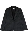 Forte Forte Grid-pattern Single-breasted Blazer