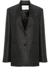 Forte Forte Wool Herringbone Sartorial Blazer In Grey