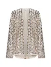 Forte Forte Sequined Tulle Shirt Jacket In Silver