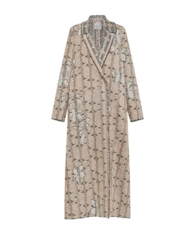 Forte Forte Jacquard Coat In Gray