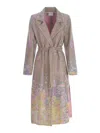 Forte Forte Single-breasted Patterned-jacquard Coat In Grey
