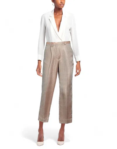 Forte Forte Jacquard High Waist Pants In Pink Multi