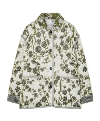 Forte Forte Jacquard La Lune En Fleur Jacket In Green