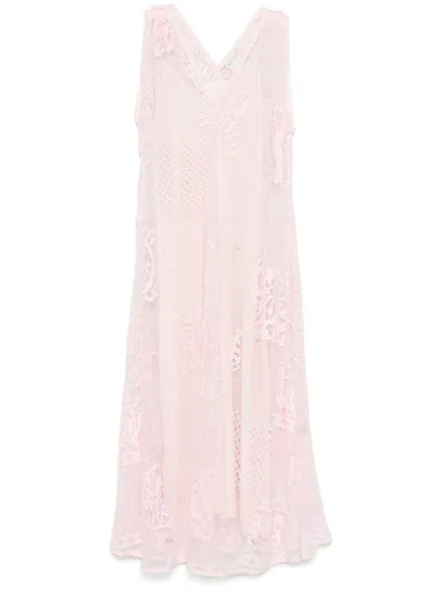 Forte Forte Jacquard Lace Maxi Dress In Pink