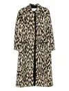 Forte Forte Long Animal Print Coat Featuring Pockets In Animal Print