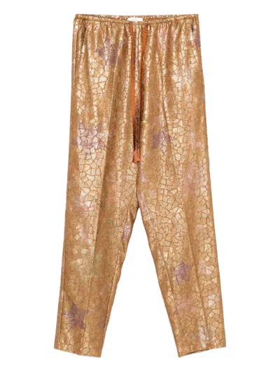 Forte Forte Jacquard Trousers In Gold