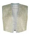 Forte Forte Jacquard Vest With Diamante Detailing In Twinkle
