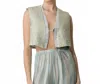 Forte Forte Jacquard Vest With Diamante Detailing In Twinkle In Silver