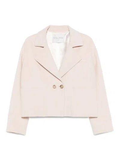 Forte Forte Juta Wool Cashmere Short Caban In Pink