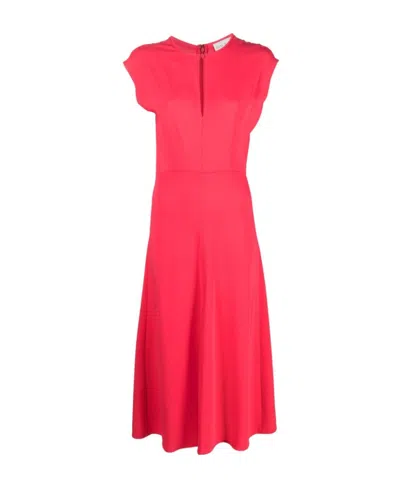 Forte Forte Keyhole Neckline Dress In Red