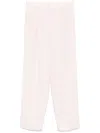 Forte Forte Light Pink Straight-leg Trousers In Rosa