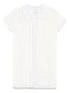 Forte Forte Forte_forte Cablé Lux Handmade Crochet Dress In Weiss