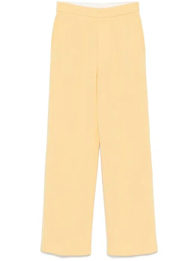 Forte Forte Knitted Tailored Trousers In Yellow