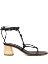 Forte Forte Knotted Ankle-wrap Sandals In Black