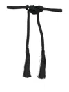 Forte Forte Braided Tassel End Belts Collection In Black