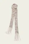 Forte Forte La Danza Del Mare Sequins Fringed Scarf In Silver In Silver