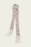 Forte Forte La Danza Del Mare Sequins Fringed Scarf In Silver