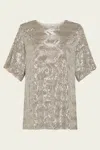 Forte Forte La Danza Del Mare Sequins T-shirt In Silver