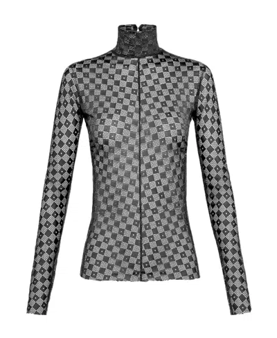 Forte Forte Lace-detail Long-sleeved Top In Black