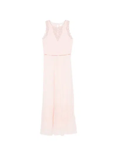 Forte Forte Lace Embroidered Dress In Pink