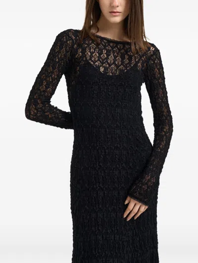 Forte Forte Lace Long Dress In Black