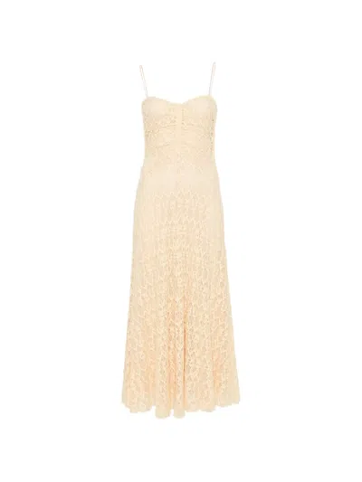 Forte Forte Lace Bustier Dress In Orange