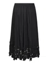 Forte Forte Lace Paneled Floral Skirt In Black