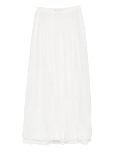 Forte Forte Lace-trim Skirt In White